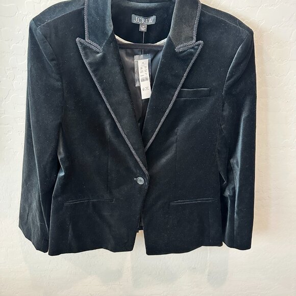 NWT - J. Crew Women's Alexandra Black Velvet Blazer/Jacket . - Picture 5 of 14